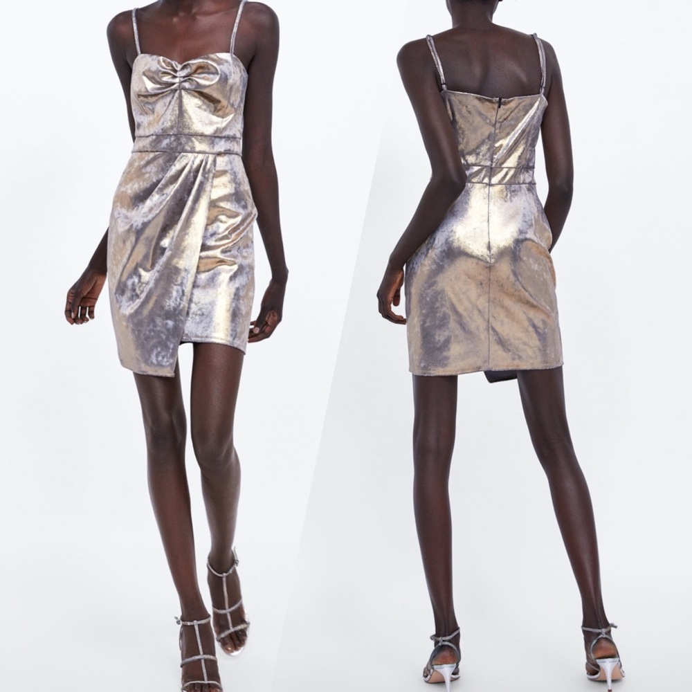 ZARA metallic dress